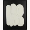 Objetos Decorativos De Pared|Jarrones>Zuiver Mural en relieve de yeso enmarcado August