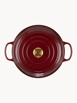 Ollas|Ollas></noscript>LE CREUSET Olla de hierro fundido Signature Collection Rojo vino, dorado