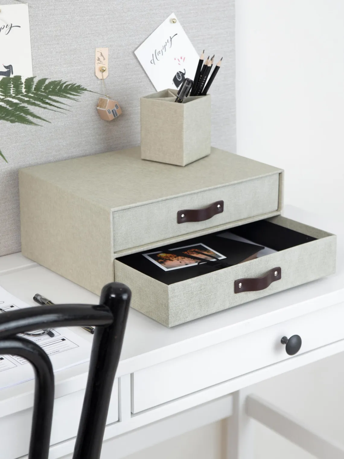 Material De Oficina|Material De Oficina>Bigso Box of Sweden Organizador de escritorio Birger Beige claro, marrón oscuro
