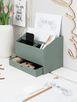 Material De Oficina|Material De Oficina></noscript>Bigso Box of Sweden Organizador de escritorio Greta Verde salvia