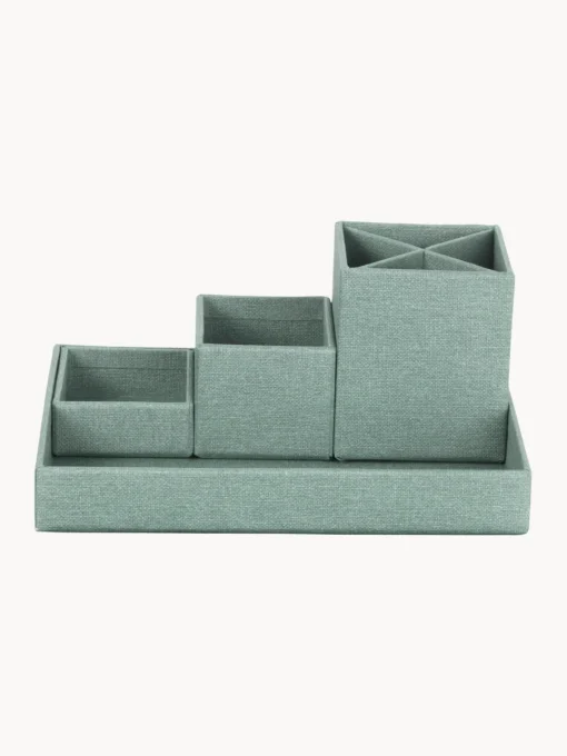 Material De Oficina|Material De Oficina>Bigso Box of Sweden Organizador de escritorio Lena, 4 uds. Verde salvia