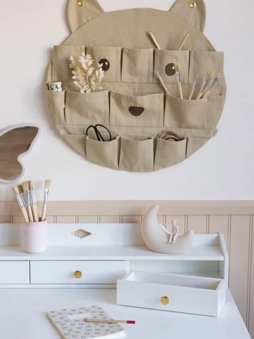 Best Organizador de pared de algodón ecológico Bear Niños Decoración Infantil|Colgadores Y Estantes De Pared