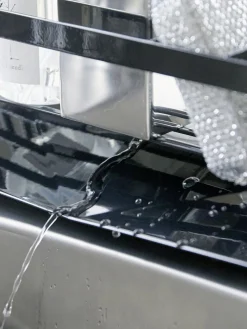 Escurreplatos|Almacenaje De Cocina></noscript>Yamazaki Organizador lavavajillas de metal Tower Negro brillante