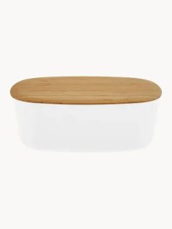 Cestas Para Pan|Almacenaje De Cocina></noscript>Rig-Tig Panera con tapadera de bambú Box-It Blanco, madera de bambú