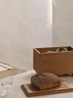 Cestas Para Pan|Almacenaje De Cocina></noscript>Ferm Living Panera de madera de roble Bon