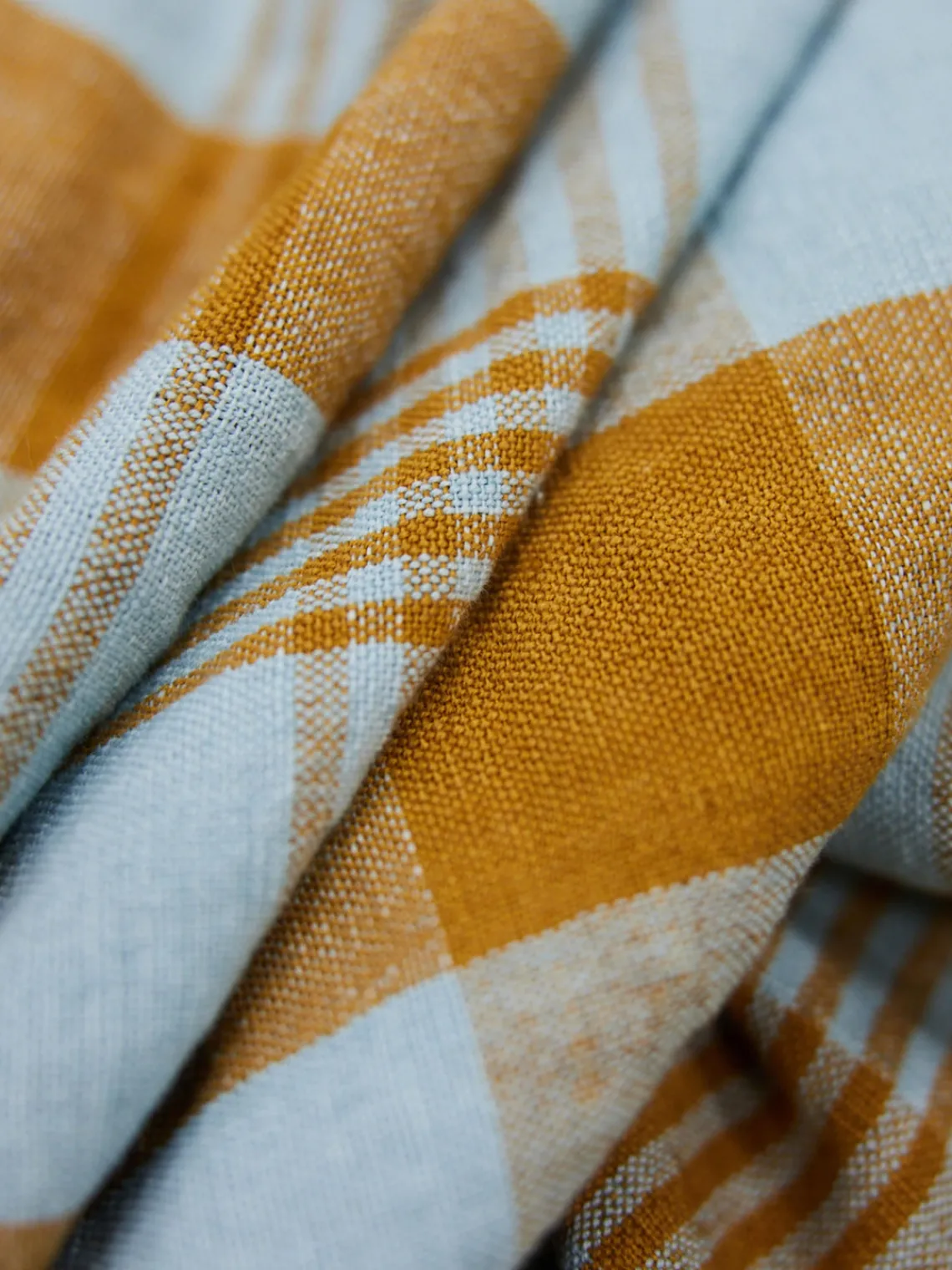 Textiles De Cocina Y Manteles|Textiles De Cocina>HKLIVING Paño de cocina artesanal de lino Vida Azul claro, marrón claro