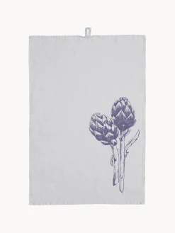 Textiles De Cocina Y Manteles|Textiles De Cocina>Frohstoff Paño de cocina artesanal Dalila Gris claro, gris azulado