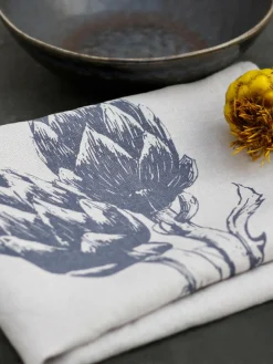 Textiles De Cocina Y Manteles|Textiles De Cocina>Frohstoff Paño de cocina artesanal Dalila Gris claro, gris azulado