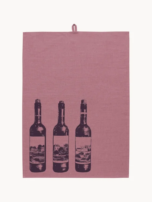 Textiles De Cocina Y Manteles|Textiles De Cocina>Frohstoff Paño de cocina de lino artesanal Weinflaschen