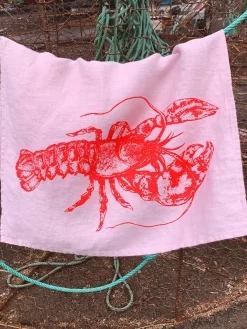 Textiles De Cocina Y Manteles|Textiles De Cocina>Frohstoff Paño de cocina de lino artesanal Lobster