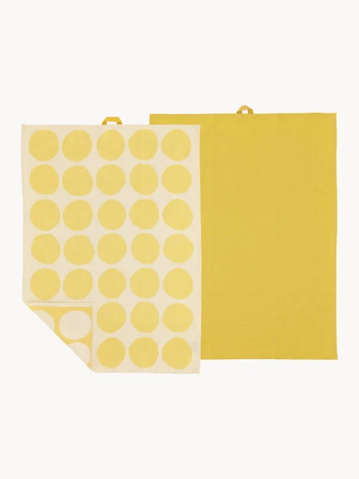 Textiles De Cocina Y Manteles|Textiles De Cocina>Södahl Paños de cocina Bubbles, 2 uds. Amarillo sol, beige claro