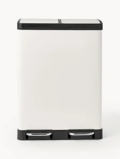 Cubos De Basura Y Reciclaje|Almacenaje De Cocina></noscript>Westwing Collection Papelera con pedal Rafa, 2x30 L Off White, negro