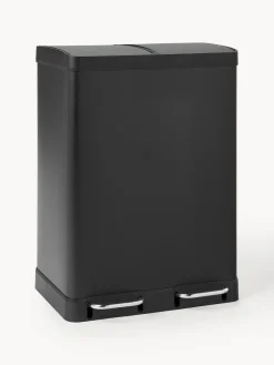 Cubos De Basura Y Reciclaje|Almacenaje De Cocina>Westwing Collection Papelera con pedal Rafa, 2x30 L Negro