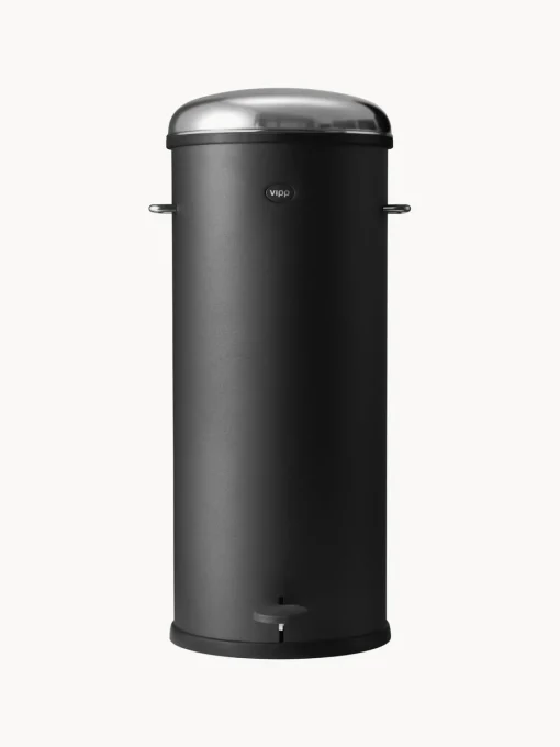 Cubos De Basura Y Reciclaje|Almacenaje De Cocina>Vipp Papelera con pedal 17 Negro, plateado