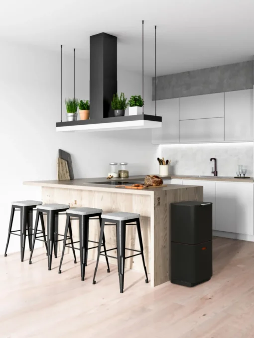 New Papelera reciclaje Totem, 2x30 L Cubos De Basura Y Reciclaje|Almacenaje De Cocina