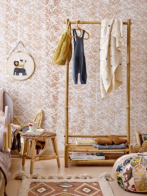 Colgadores Y Estantes De Pared|Decoración Infantil>Bloomingville Mini Perchas de ratán Aranya, 4 uds.