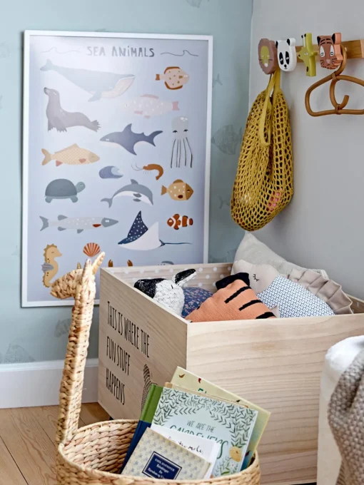 Colgadores Y Estantes De Pared|Decoración Infantil>Bloomingville Mini Perchas de ratán Aranya, 4 uds.