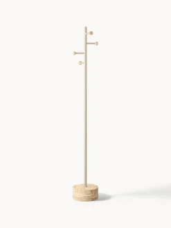 Percheros De Pie|Percheros De Pie>Westwing Collection Perchero con base de travertino Disa Beige claro, travertino beige claro