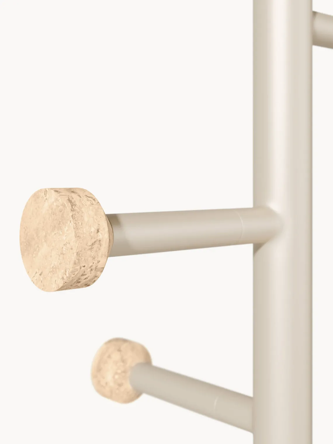 Percheros De Pie|Percheros De Pie>Westwing Collection Perchero con base de travertino Disa Beige claro, travertino beige claro