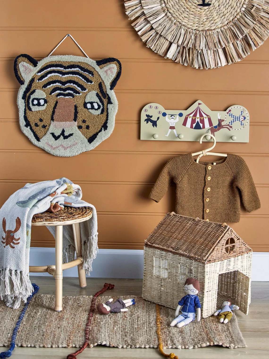 Decoración Infantil|Colgadores Y Estantes De Pared>Bloomingville Mini Perchero de madera Miou