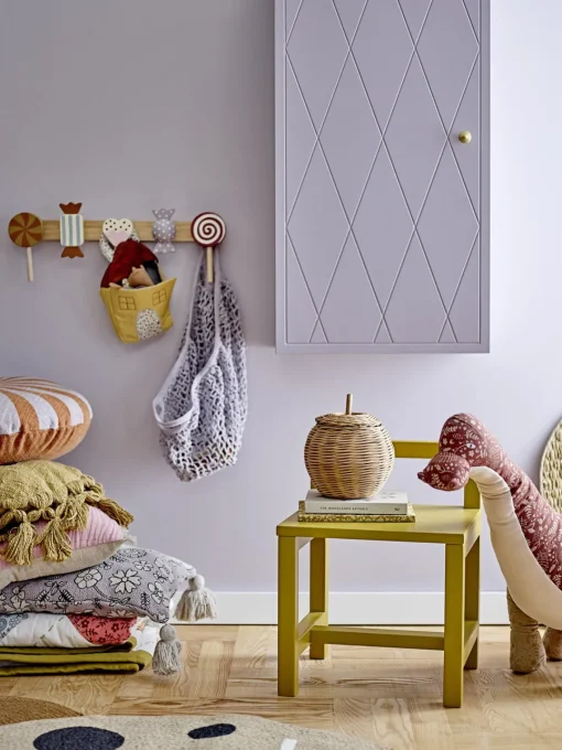 Decoración Infantil|Colgadores Y Estantes De Pared>Bloomingville Mini Perchero de pared de madera Rudy