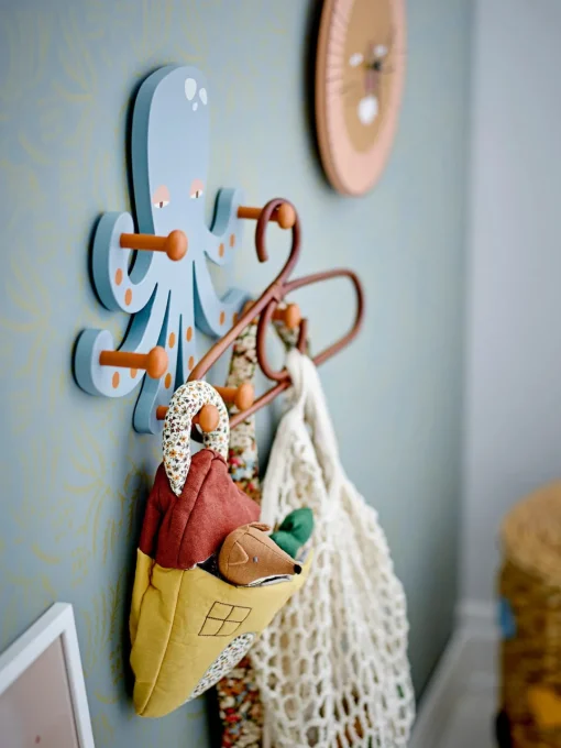 Decoración Infantil|Colgadores Y Estantes De Pared>Bloomingville Mini Perchero de pared infatil de madera de loto Oswall