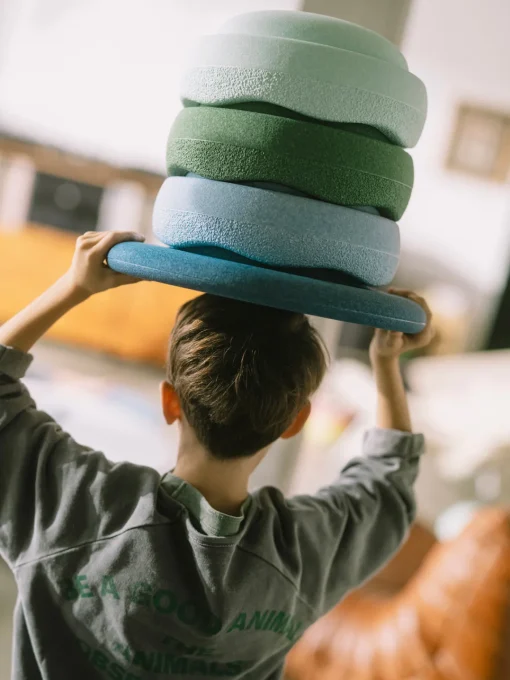 Juguetes A Partir De 1 Año|Decoración Infantil>Stapelstein Piedras apilables con piedra de equilibrio Waters, 3 uds. Tono azul