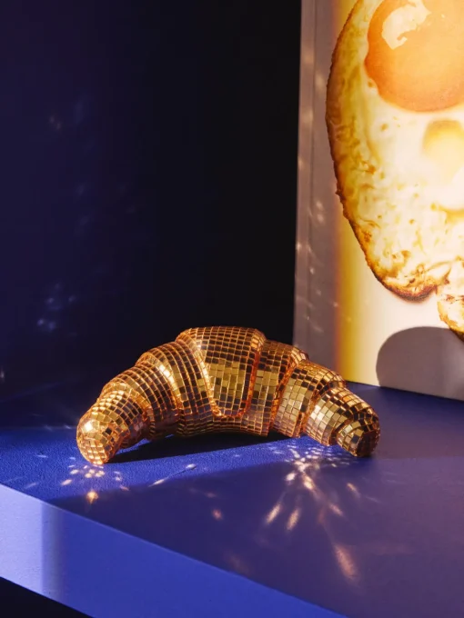 Discount Pieza decorativa brillante Disco Croissant Jarrones|Figuras Decorativas