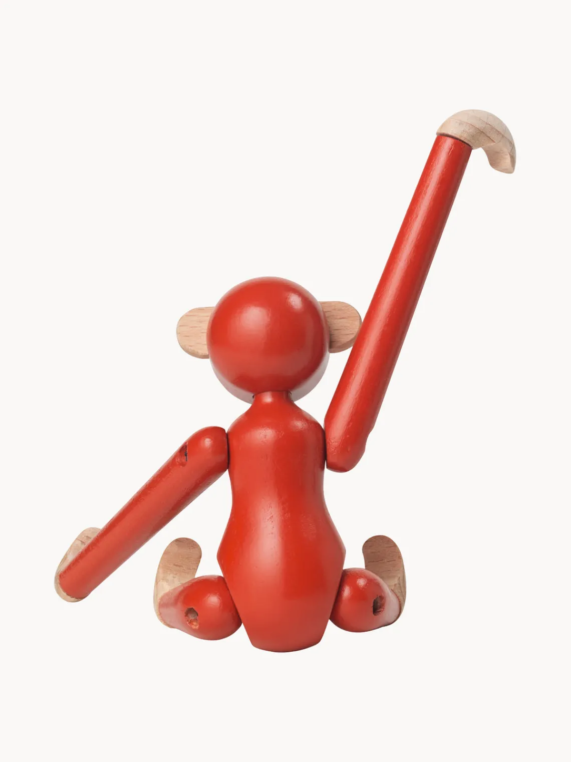 Figuras Decorativas|Jarrones>KAY BOJESEN Pieza decorativa de madera de haya Monkey Rojo, madera clara