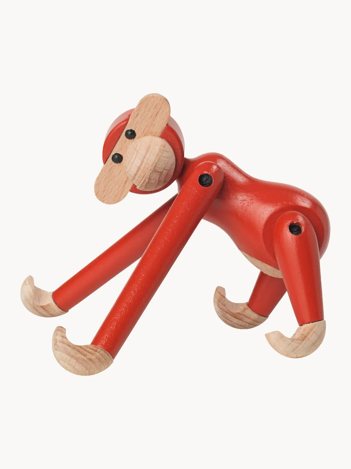 Figuras Decorativas|Jarrones>KAY BOJESEN Pieza decorativa de madera de haya Monkey Rojo, madera clara