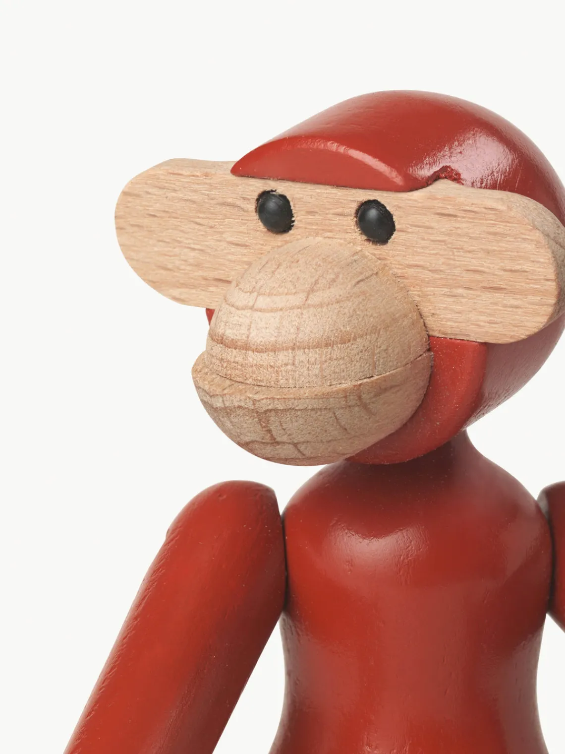 Figuras Decorativas|Jarrones>KAY BOJESEN Pieza decorativa de madera de haya Monkey Rojo, madera clara