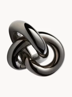 Figuras Decorativas|Jarrones>Cooee Design Pieza decorativa Knot, 9 cm Acabado plateado oscuro brillante