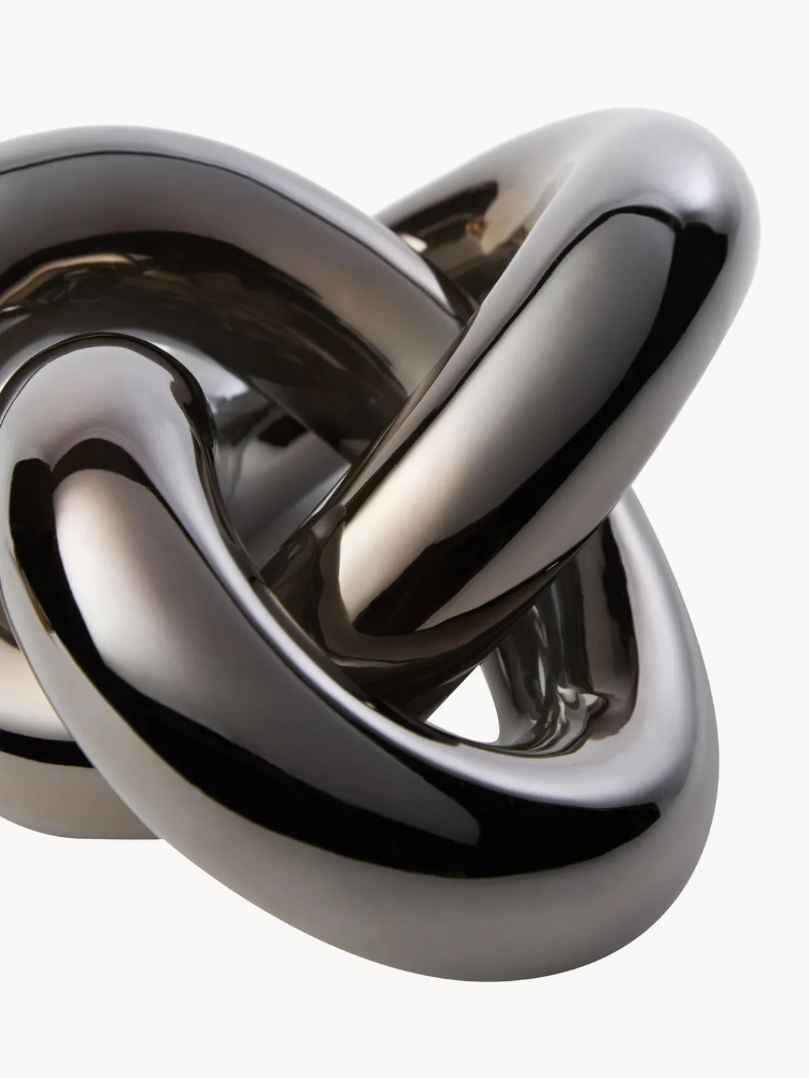 Figuras Decorativas|Jarrones>Cooee Design Pieza decorativa Knot, 9 cm Acabado plateado oscuro brillante