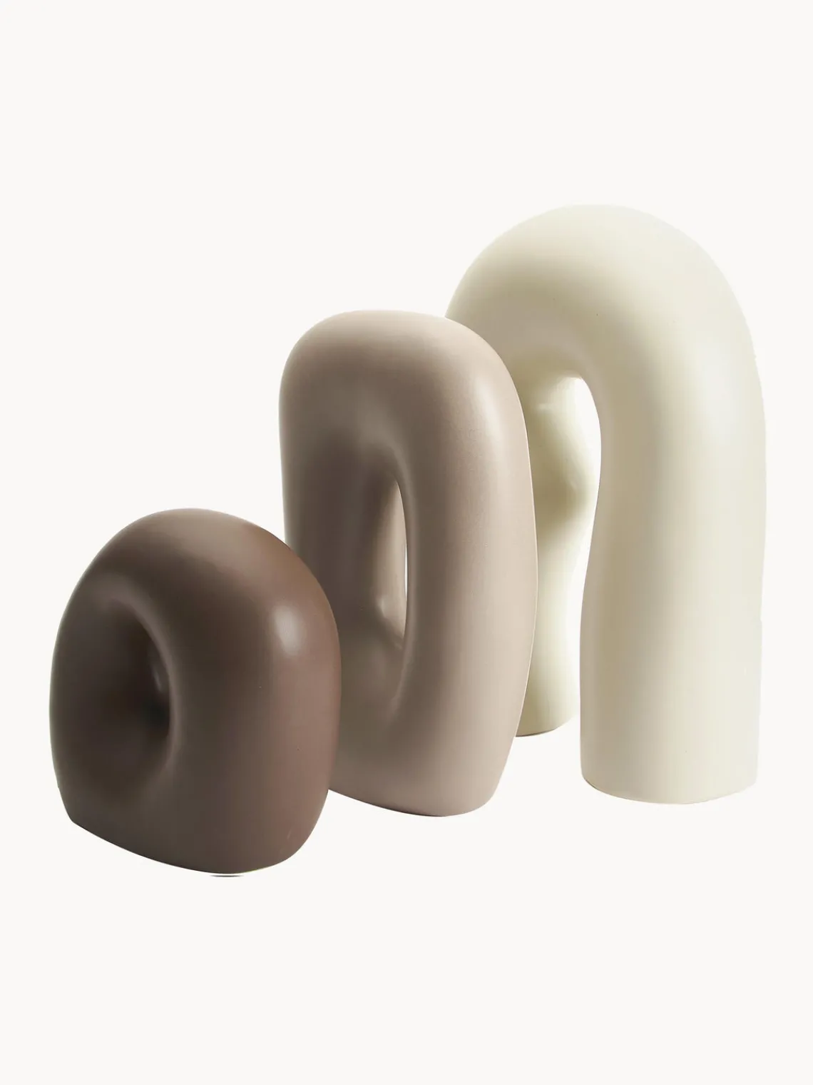 Jarrones|Figuras Decorativas>Westwing Collection Piezas decorativas de gres Alenda, 3 uds.