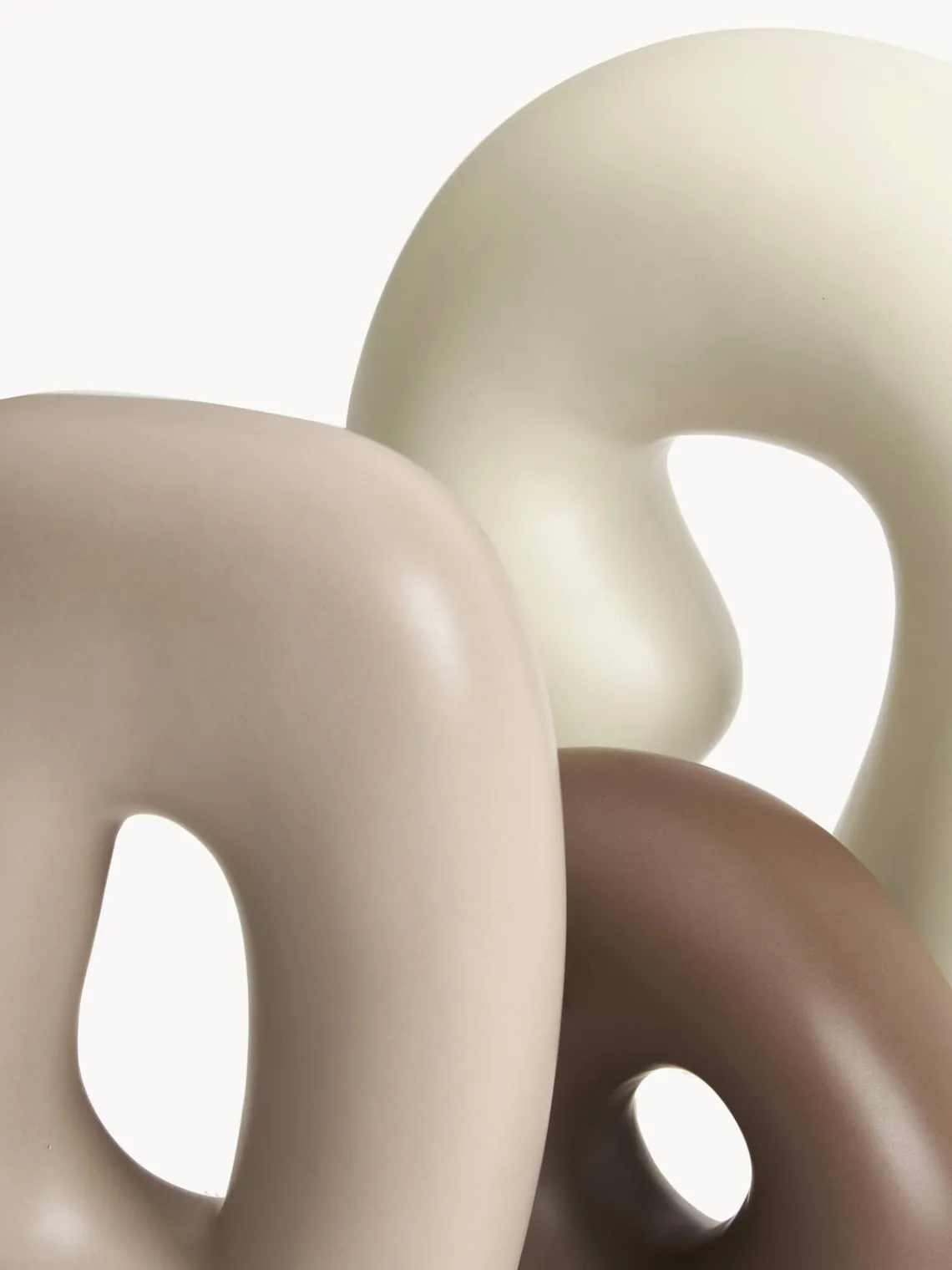 Jarrones|Figuras Decorativas>Westwing Collection Piezas decorativas de gres Alenda, 3 uds.