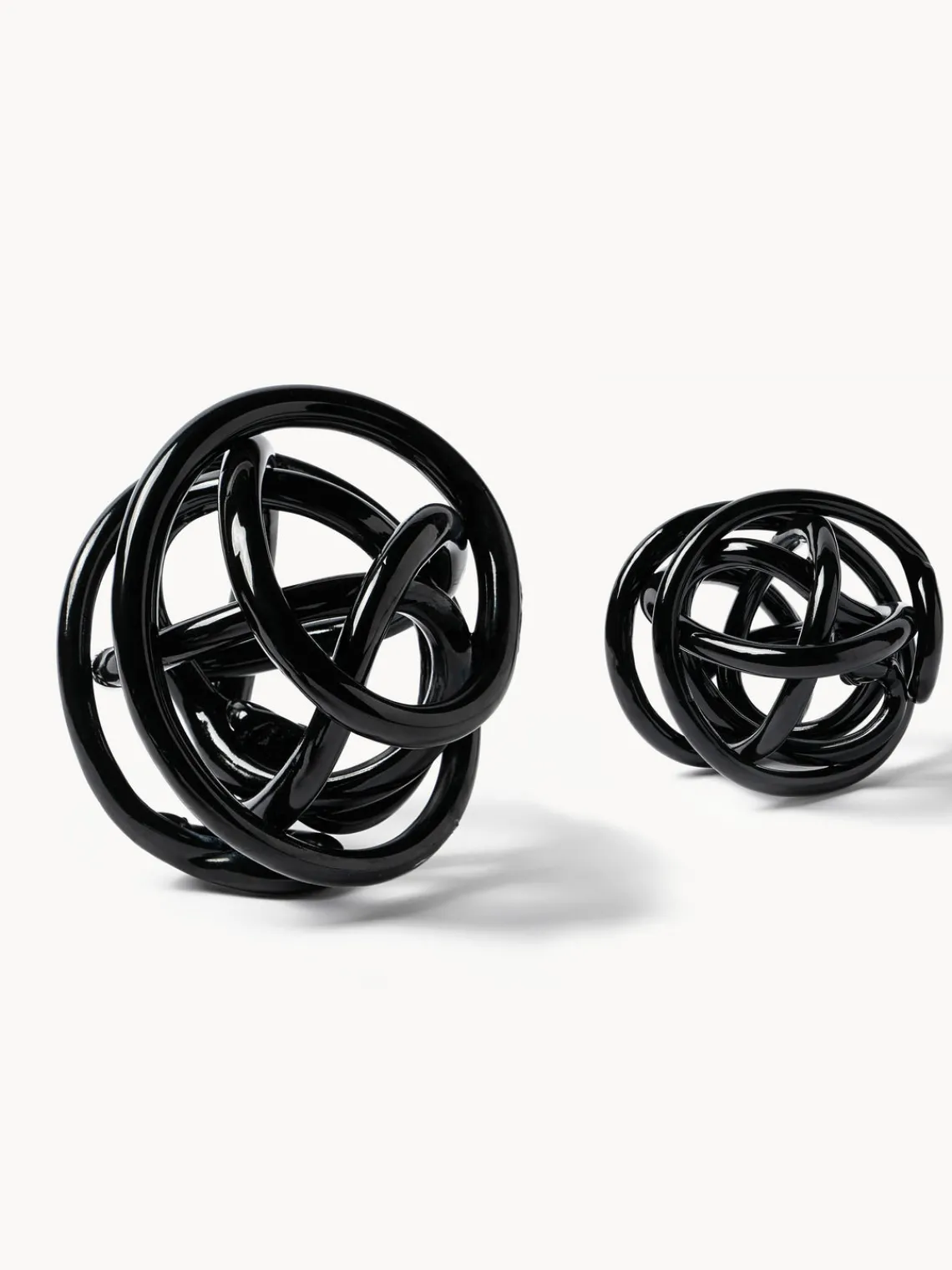 New Piezas decorativas de vidrio Nola, 2 uds. Figuras Decorativas|Jarrones