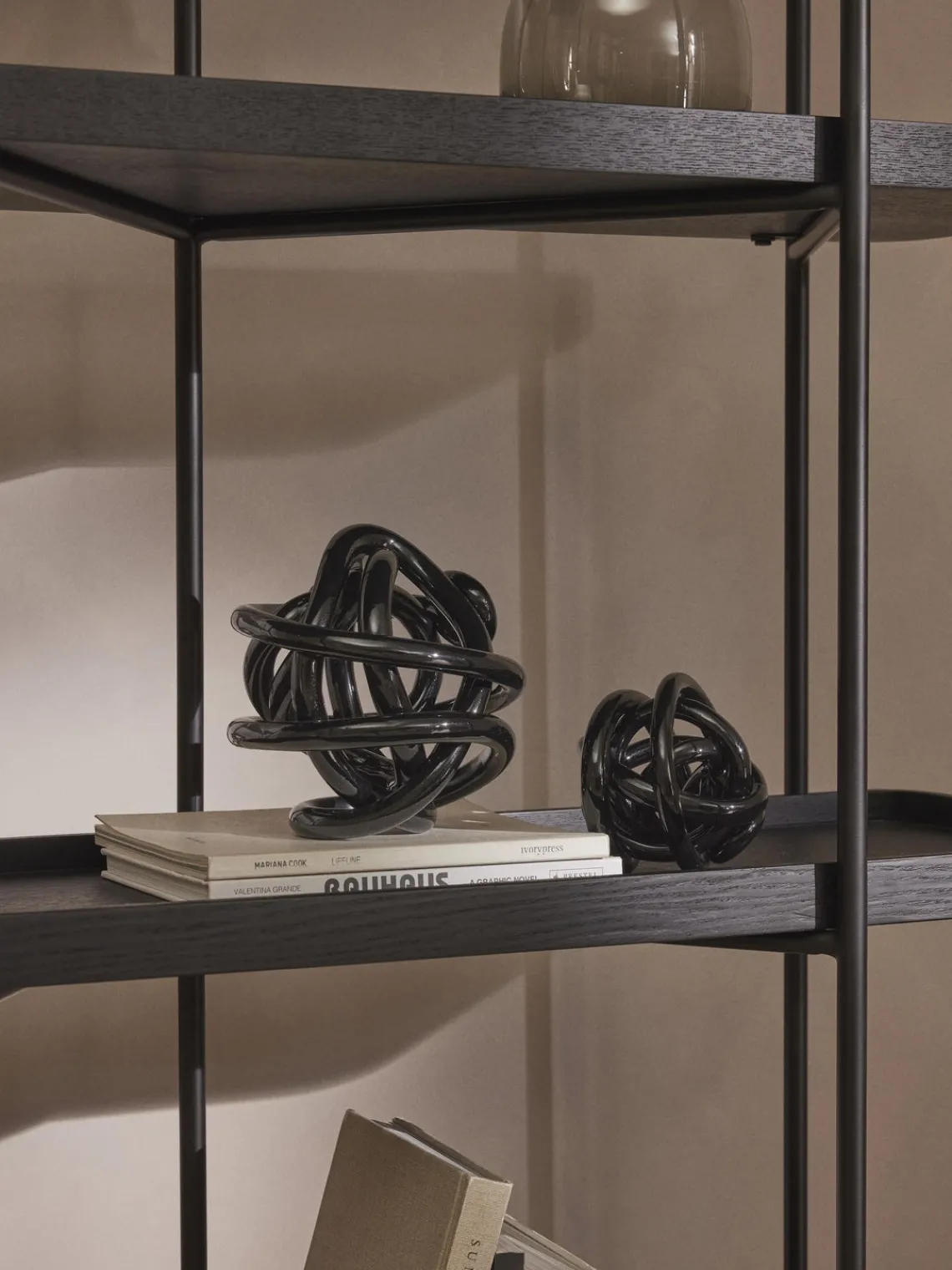 New Piezas decorativas de vidrio Nola, 2 uds. Figuras Decorativas|Jarrones