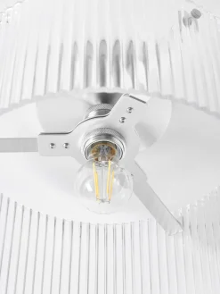 Plafones|Lámparas De Techo></noscript>Westwing Collection Plafón de vidrio acanalado Emmi Cromo, transparente