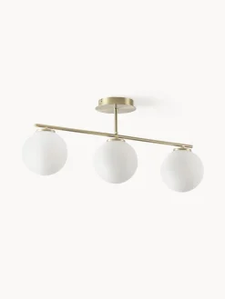Plafones|Lámparas De Techo></noscript>Westwing Collection Plafón de vidrio opalino Atlanta Blanco, dorado