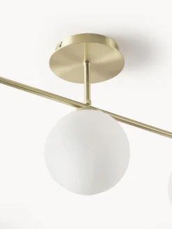Plafones|Lámparas De Techo></noscript>Westwing Collection Plafón de vidrio opalino Atlanta Blanco, dorado
