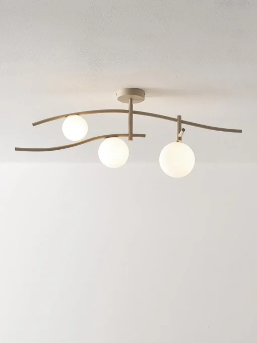 Plafones|Lámparas De Techo>Westwing Collection Plafón grande Nebo Beige claro