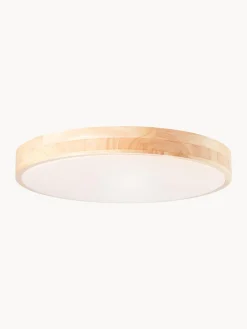 Plafones|Lámparas De Techo> Plafón LED de madera Slimline, con mando a distancia Marrón, blanco