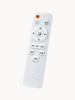 Plafones|Lámparas De Techo></noscript> Plafón LED de madera Slimline, con mando a distancia Marrón, blanco