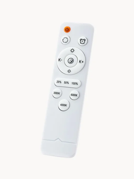 Plafones|Lámparas De Techo> Plafón LED de madera Slimline, con mando a distancia Marrón, blanco