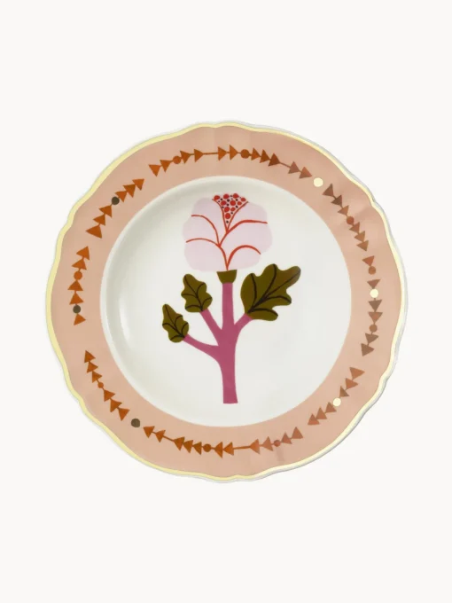 Best Plato hondo artesanal de porcelana Rose Platos Hondos|Vajillas Completas