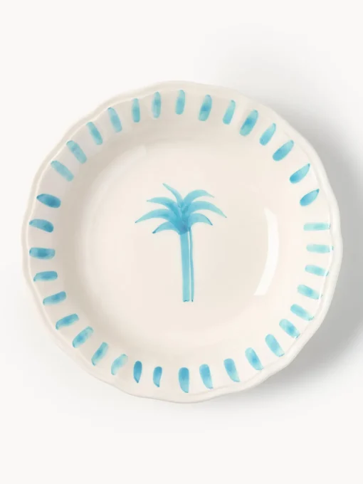 Outlet Plato hondo pintado a mano The Palms Platos Hondos|Vajillas Completas