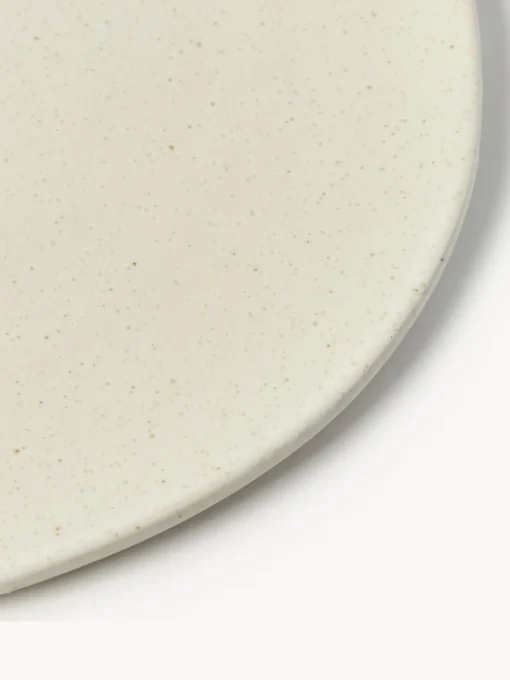 Platos Llanos|Vajillas Completas>Ferm Living Plato llano de cerámica Flow Blanco Off White jaspeado
