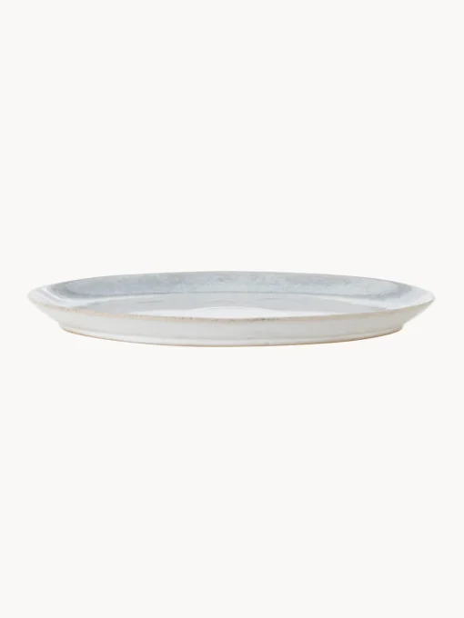 Platos Llanos|Vajillas Completas>Bloomingville Plato llano Paula Azul claro, beige claro