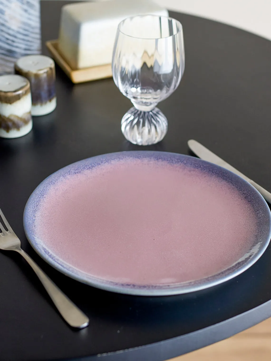 Platos Llanos|Menaje De Mesa>Bloomingville Plato llano Paula Rosa claro, azul claro, azul