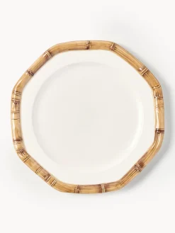 Best Plato llano pintado a mano Bamboo Platos Llanos|Vajillas Completas